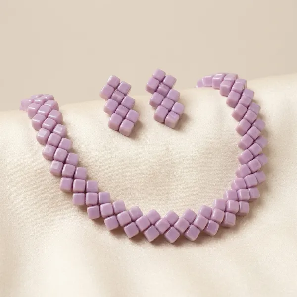 Elegant_Purple_Beaded_Jewelry_Set_-_Necklace_And_Earrings