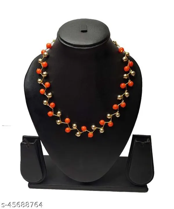 Brass_Gold_And_Orange_8_No_Zigzag_Necklace_For_Women