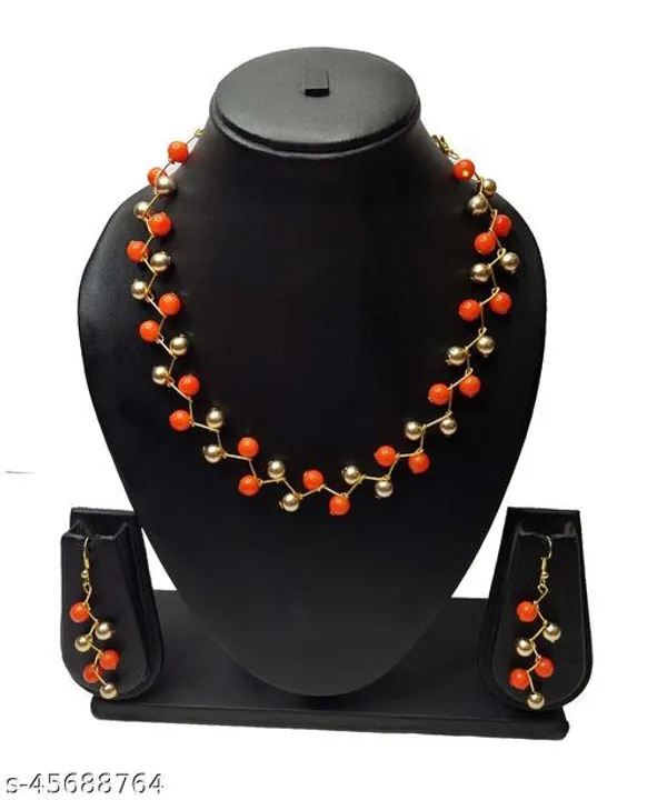 Brass_Gold_And_Orange_8_No_Zigzag_Necklace_For_Women