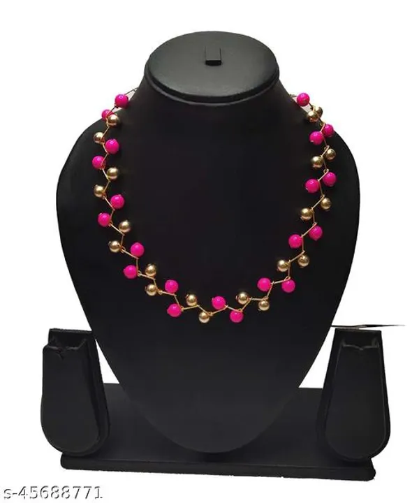 Brass_Gold_And_Pink_8_No_Zigzag_Jewellery_Set