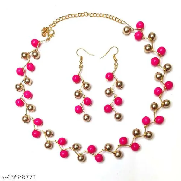 Brass_Gold_And_Pink_8_No_Zigzag_Jewellery_Set