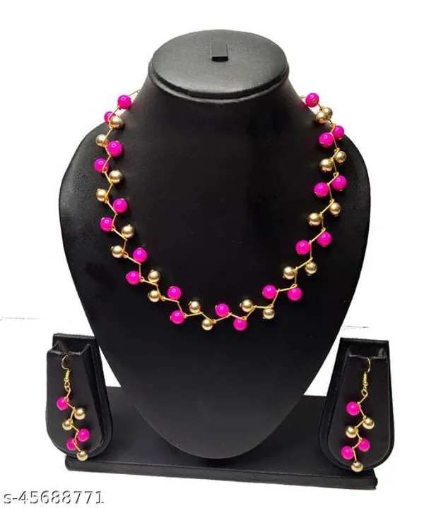 Brass_Gold_And_Pink_8_No_Zigzag_Jewellery_Set