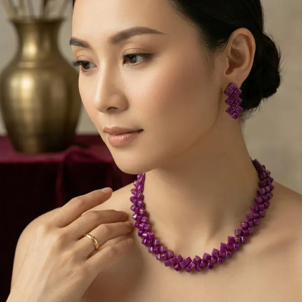 Purple_Gemstone_Jewelry_Set_Necklace_&_Earrings_For_Women