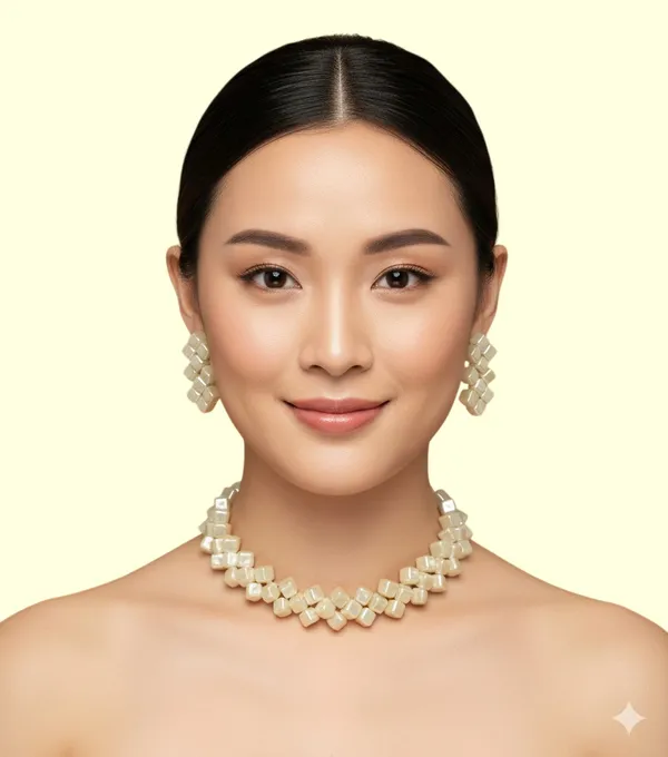 Off_White_Square_Necklace_And_Earring