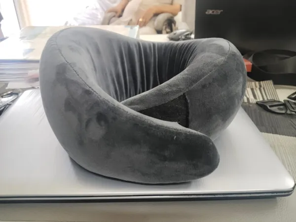 Grey_And_Black_U-Shaped_High_Density_Memory_Foam_Travel_Neck_Support_Pillow_(Pack_Of_2)