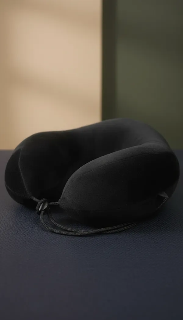 Premium_Black_Memory_Foam_Neck_Pillow_With_Strap_(Pack_Of_2)