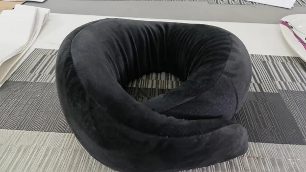 Premium_Black_Memory_Foam_Neck_Pillow_With_Strap_And_Black_High_Density_Velvet_And_Fiber_Travel_Neck_Support_Pillow_(Pack_Of_2)