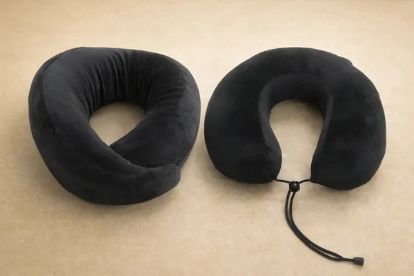 Black_High_Density_Velvet_And_Fiber_And_Memory_Foam_Travel_Neck_Support_Pillow_(Pack_Of_2)