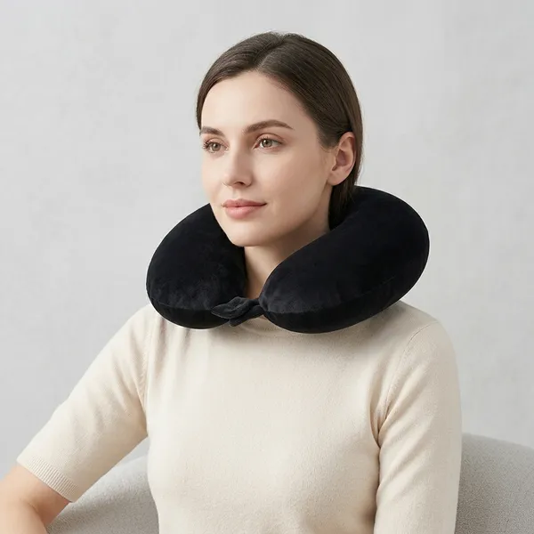 Black_U-Shaped_Memory_Foam_Travel_Pillow