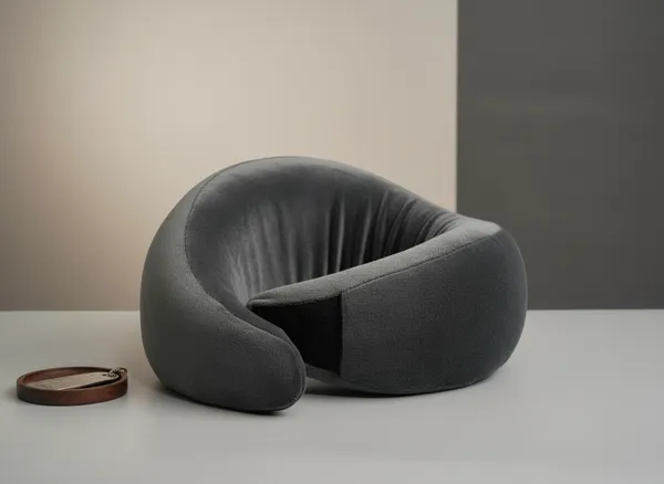 Grey_And_Black_U-Shaped_High_Density_Memory_Foam_Travel_Neck_Support_Pillow_(Pack_Of_2)