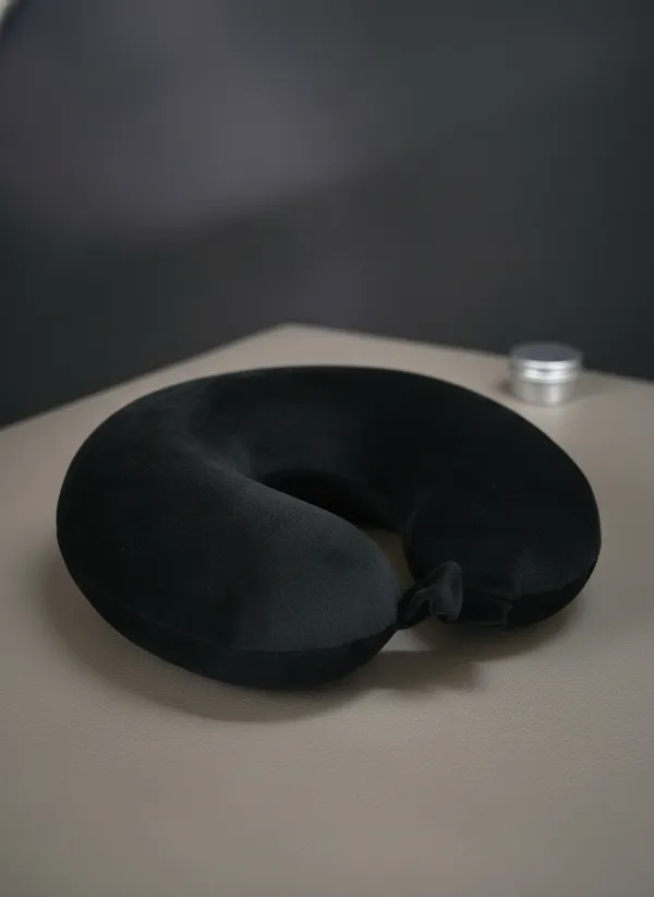 Grey_And_Black_U-Shaped_High_Density_Memory_Foam_Travel_Neck_Support_Pillow_(Pack_Of_2)