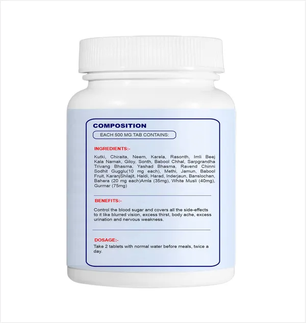 Bharti_Veda_Glucocare_Ayurvedic_Blood_Sugar_Control_Tablets