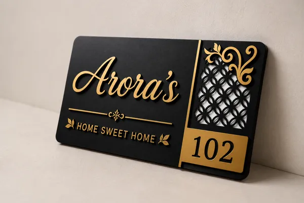 Personalized_Home_Sweet_Home_Name_Plate_With_House_Number_-_Black_And_Gold_Design