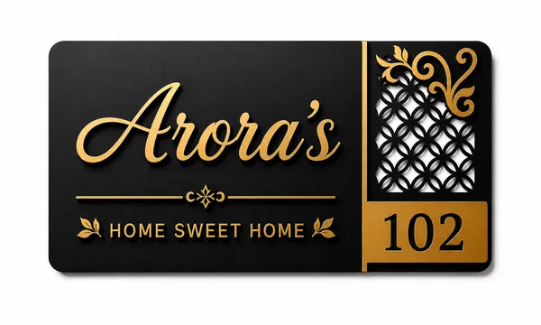 Personalized_Home_Sweet_Home_Name_Plate_With_House_Number_-_Black_And_Gold_Design