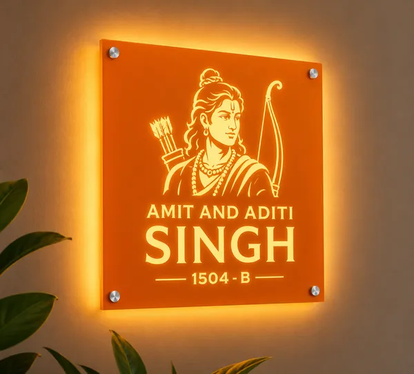 Led_Name_Board_with_Light_Lord_Hanuman