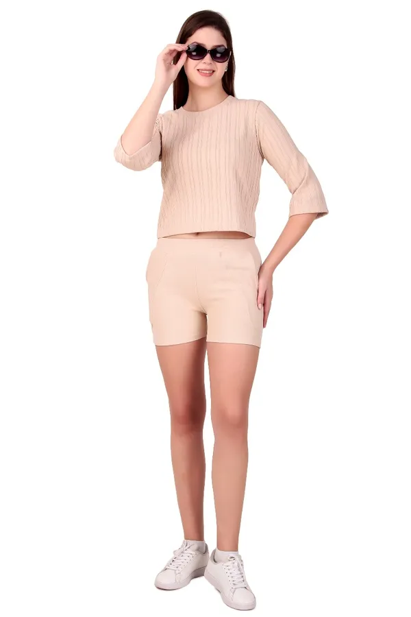 Cream_Cotton_Blend_Co-Ord_Set_For_Women