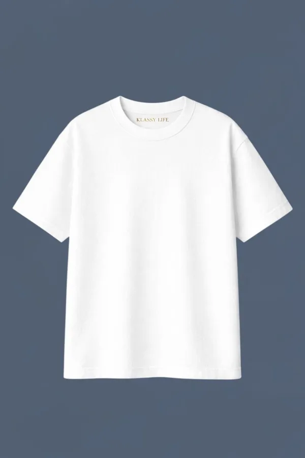 White_Cotton_240Gsm_T-Shirt_For_Unisex