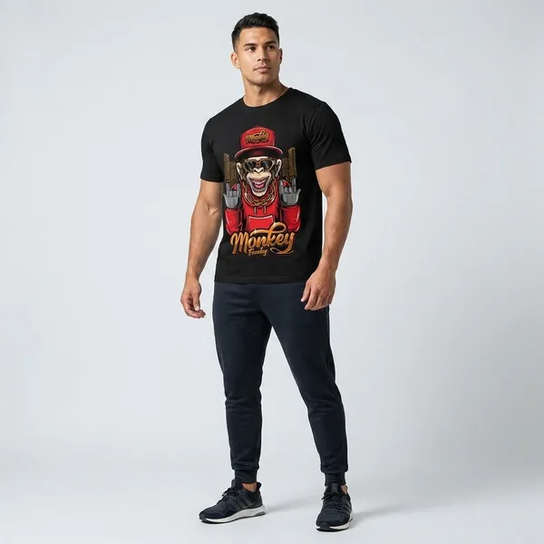 Black_Cotton_240Gsm_T-Shirt_For_Unisex