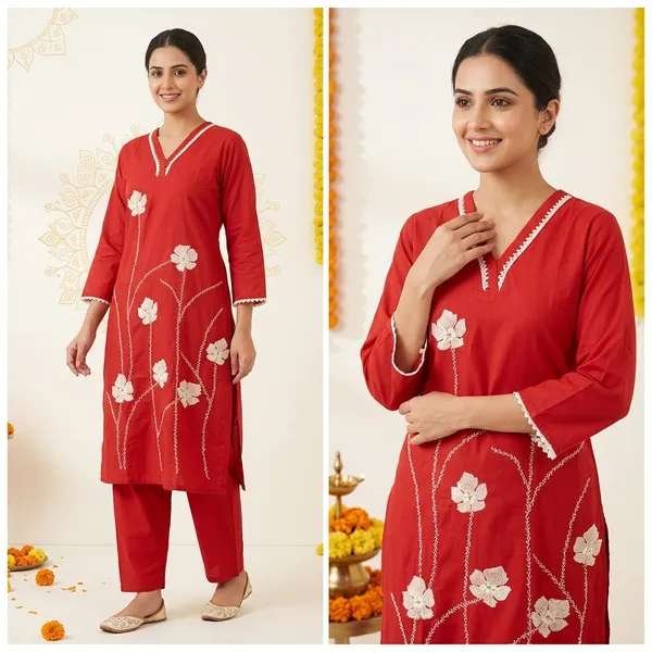 Orange_Embroidered_Salwar_Suit_Set_With_Floral_Embellishments