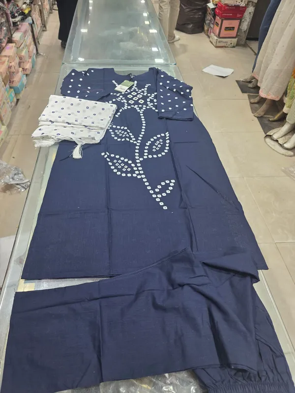 Navy_Blue_Mirror_Work_Embroidered_Salwar_Suit_Set_With_Dupatta