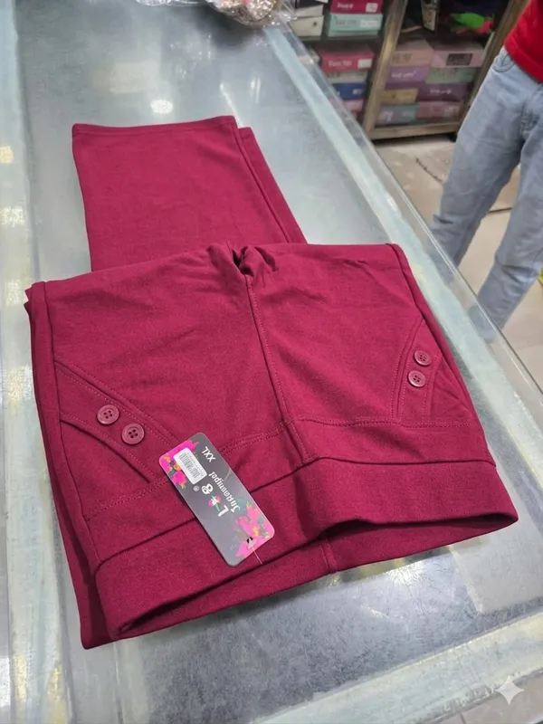 Women's_Maroon_Lycra_Straight_Fit_Trousers