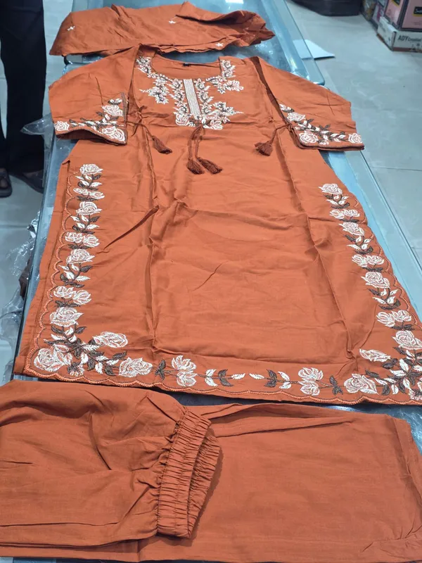 Orange_Embroidered_Salwar_Suit_Set