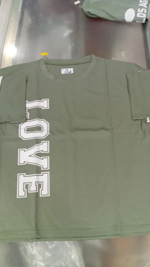 Premium_And_Elegant_Love_Printed_T-Shirt_Olive_Green