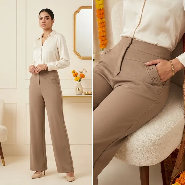 Women's_Beige_Wide-Leg_Trousers