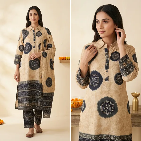 Traditional_Hand-Painted_Cotton_Co-Ord_Set_With_Tribal_Art_Design