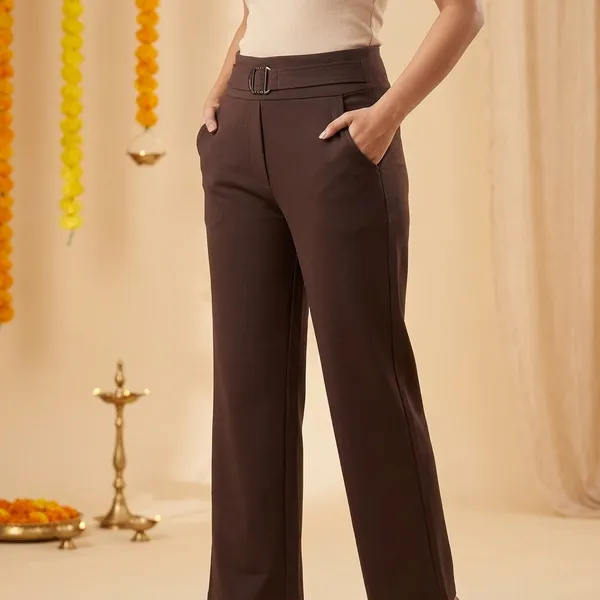 Women's_Brown_Wide-Leg_Palazzo_Pants_With_Drawstring