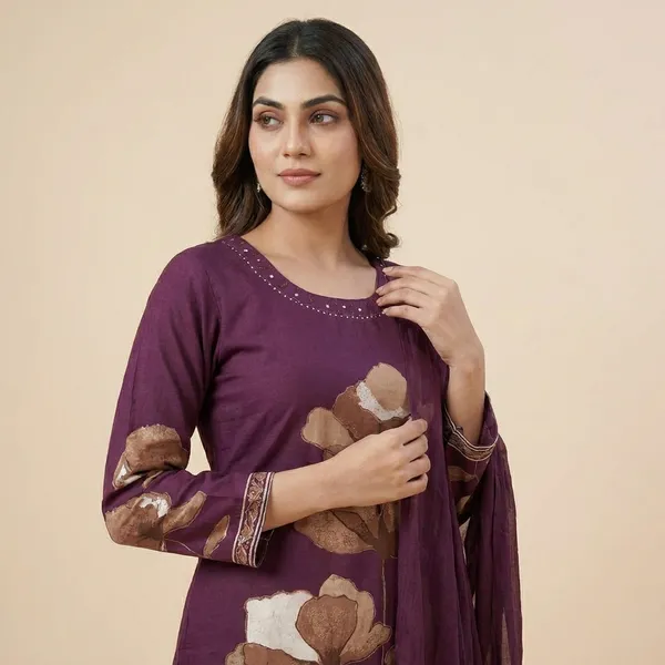Purple_Floral_Printed_Salwar_Suit_Set