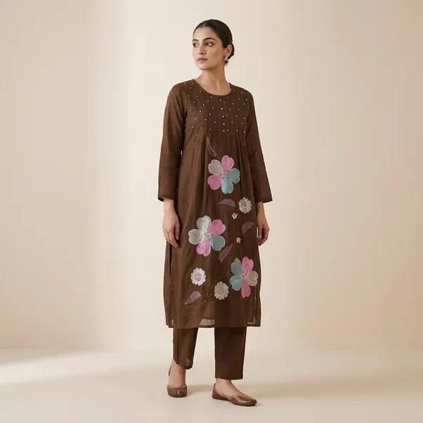 Brown_Premium_And_Elegant_Embroidered_Kurti