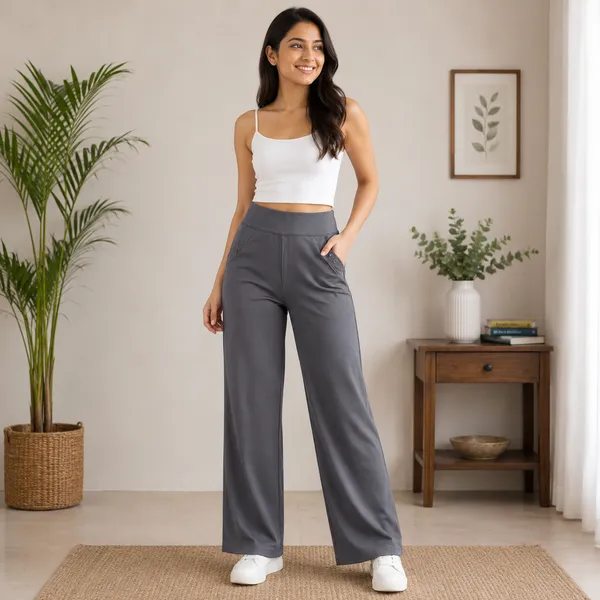 Women's_Grey_Wide-Leg_Palazzo_Pants_With_Elastic_Waistband