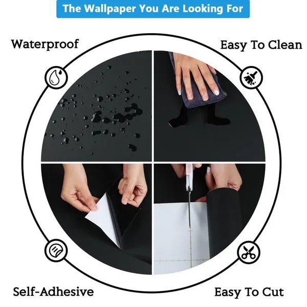 Wisdom_Vinyl_Contact_Paper_Decorative_For_Cabinets_Countertops_Kitchen_Shelves_Liner_Self_Adhesive_Film_Peel_And_Stick_Waterproof_Removable_Wallpaper_2_Feet_By_6_Feet_Black_Glossy