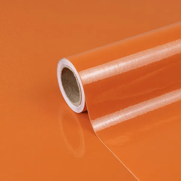 Wisdom_Vinyl_Contact_Paper_Decorative_For_Cabinets_Countertops_Kitchen_Shelves_Liner_Self_Adhesive_Film_Peel_And_Stick_Waterproof_Removable_Wallpaper_2_Feet_By_6_Feet_Orange_Glossy