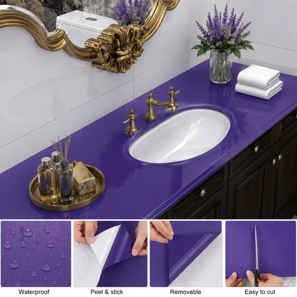 Wisdom_Vinyl_Contact_Paper_Decorative_For_Cabinets_Countertops_Kitchen_Shelves_Liner_Self_Adhesive_Film_Peel_And_Stick_Waterproof_Removable_Wallpaper_2_Feet_By_6_Feet_Purple_Glossy