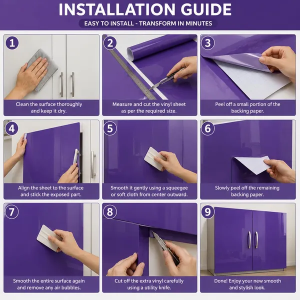 Wisdom_Vinyl_Contact_Paper_Decorative_For_Cabinets_Countertops_Kitchen_Shelves_Liner_Self_Adhesive_Film_Peel_And_Stick_Waterproof_Removable_Wallpaper_2_Feet_By_6_Feet_Purple_Glossy