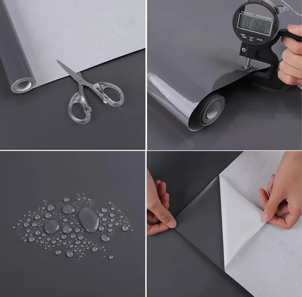 Wisdom_Vinyl_Contact_Paper_Decorative_For_Cabinets_Countertops_Kitchen_Shelves_Liner_Self_Adhesive_Film_Peel_And_Stick_Waterproof_Removable_Wallpaper_2_Feet_By_6_Feet_Dark_Grey_Glossy
