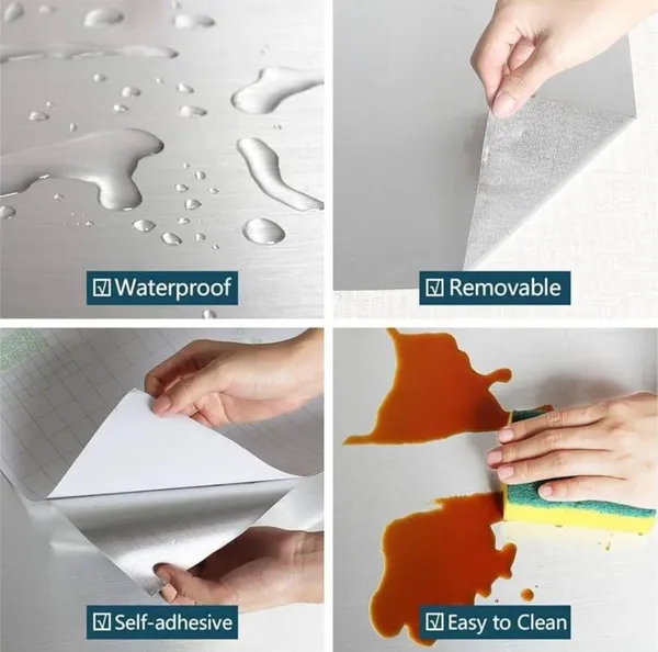 Wisdom_Vinyl_Contact_Paper_Decorative_For_Cabinets_Countertops_Kitchen_Shelves_Liner_Self_Adhesive_Film_Peel_And_Stick_Waterproof_Removable_Wallpaper_2_Feet_By_6_Feet_Silver_Brushed
