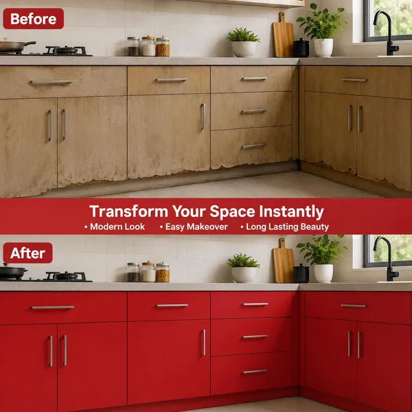 Wisdom_Vinyl_Contact_Paper_Decorative_For_Cabinets_Countertops_Kitchen_Shelves_Liner_Self_Adhesive_Film_Peel_And_Stick_Waterproof_Removable_Wallpaper_2_Feet_By_6_Feet_Red_Matte