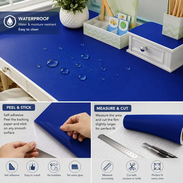 Wisdom_Vinyl_Contact_Paper_Decorative_For_Cabinets_Countertops_Kitchen_Shelves_Liner_Self_Adhesive_Film_Peel_And_Stick_Waterproof_Removable_Wallpaper_2_Feet_By_6_Feet_Royal_Blue_Matte