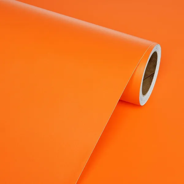 Wisdom_Vinyl_Contact_Paper_Decorative_For_Cabinets_Countertops_Kitchen_Shelves_Liner_Self_Adhesive_Film_Peel_And_Stick_Waterproof_Removable_Wallpaper_2_Feet_By_6_Feet_Orange_Matte