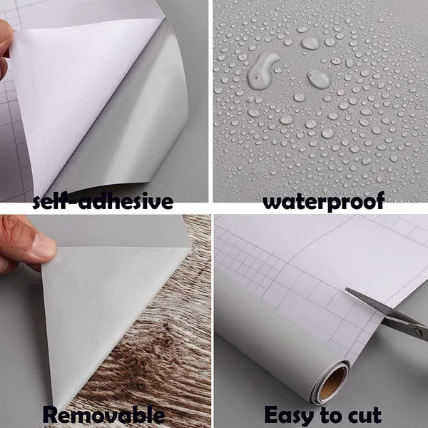 Wisdom_Vinyl_Contact_Paper_Decorative_For_Cabinets_Countertops_Kitchen_Shelves_Liner_Self_Adhesive_Film_Peel_And_Stick_Waterproof_Removable_Wallpaper_2_Feet_By_6_Feet_Matte_Light_Grey