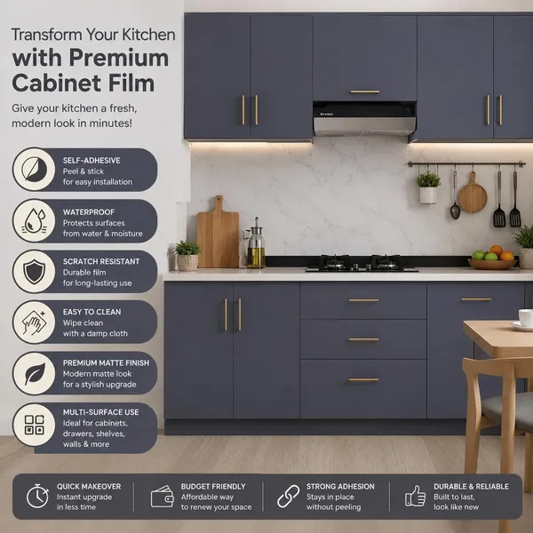 Wisdom_Vinyl_Contact_Paper_Decorative_For_Cabinets_Countertops_Kitchen_Shelves_Liner_Self_Adhesive_Film_Peel_And_Stick_Waterproof_Removable_Wallpaper_2_Feet_By_6_Feet_Matte_Dark_Grey