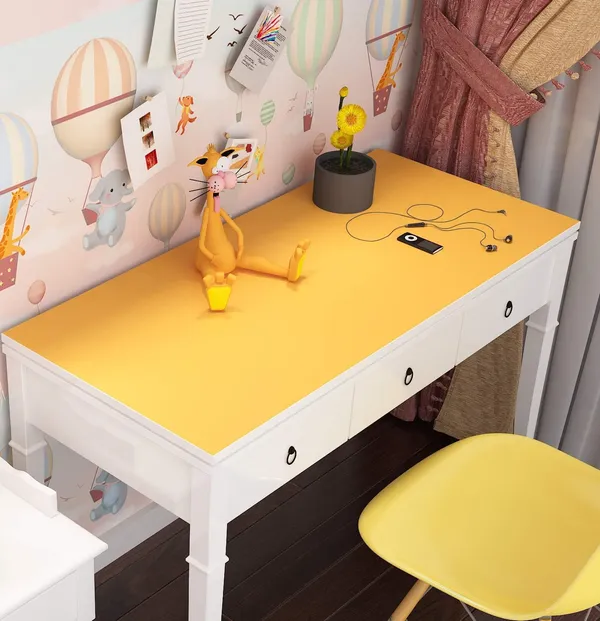 Wisdom_Vinyl_Contact_Paper_Decorative_For_Cabinets_Countertops_Kitchen_Shelves_Liner_Self_Adhesive_Film_Peel_And_Stick_Waterproof_Removable_Wallpaper_2_Feet_By_6_Feet_Golden_Matte_Yellow