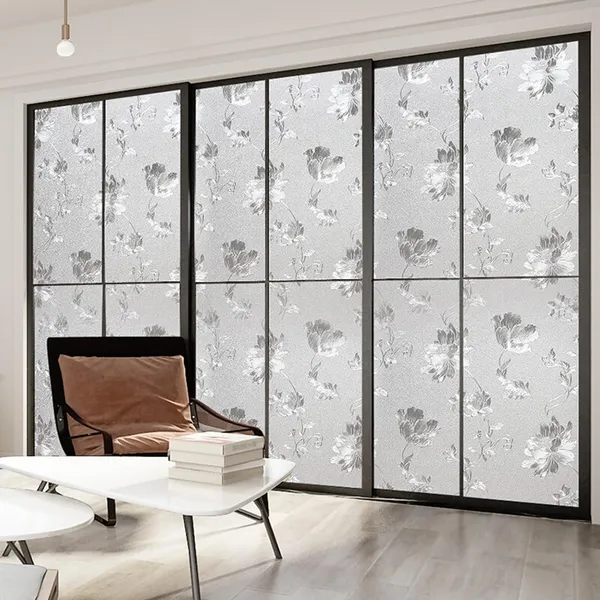 Wisdom_Window_Decorative_Glass_Film_Heat_Control_Self_Adhesive_12_X_48_Flower_Pattern