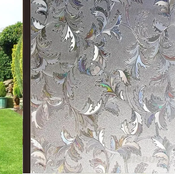 Wisdom_Window_Glass_Decorative_Frosted_Film_Heat_Control_Film_Self_Adhesive_Window_12_X_96_Plant_Leaf_Frosted