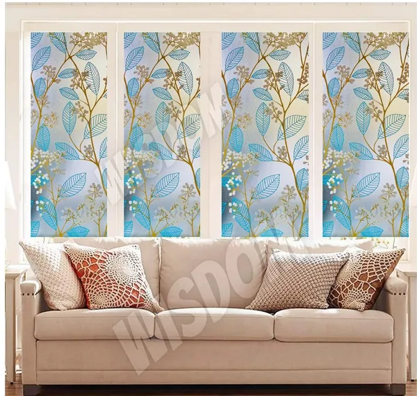 Wisdom_Privacy_Window_Film_Frosted_Glass_Film_Glass_Film_No_Glue_Anti_Uv_Window_Sticker_Non_Adhesive_For_Privacy_Office_Meeting_Room_Bathroom_Living_Room_Leaf_Blue_Flower_12_X_50_Inch