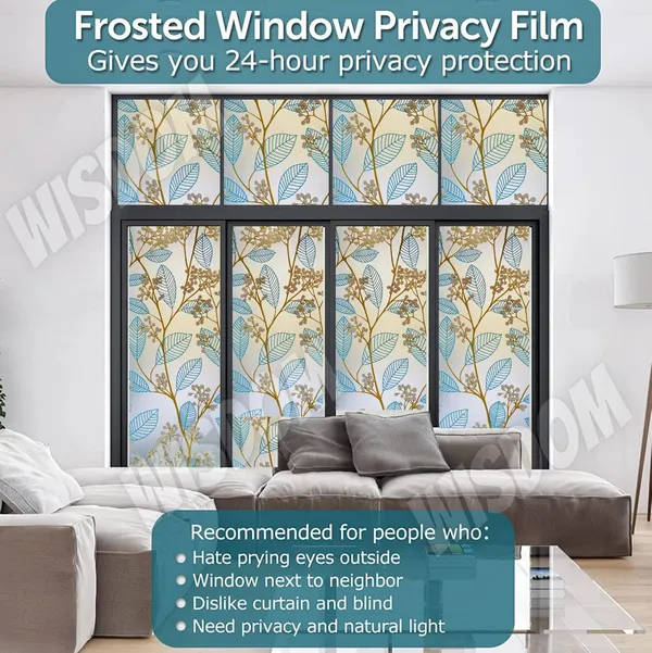 Wisdom_Privacy_Window_Film_Frosted_Glass_Film_Glass_Film_No_Glue_Anti_Uv_Window_Sticker_Non_Adhesive_For_Privacy_Office_Meeting_Room_Bathroom_Living_Room_Leaf_Blue_Flower_12_X_50_Inch