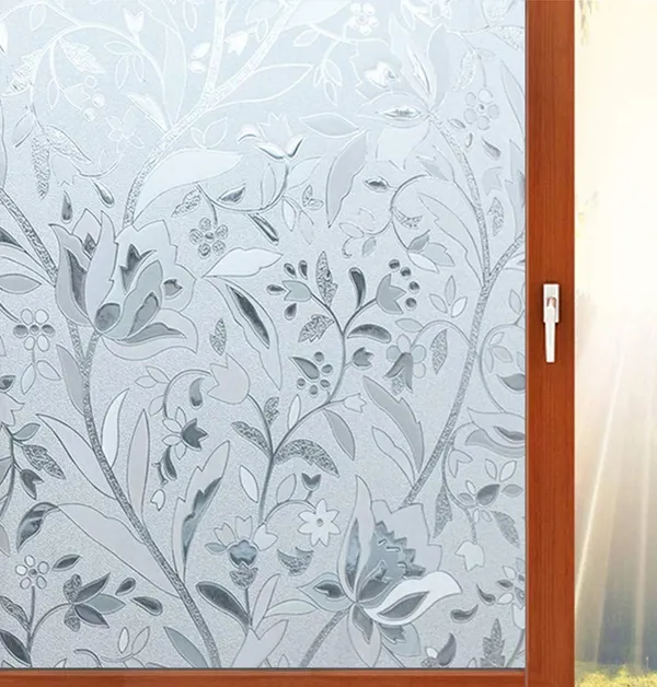 Wisdom_Window_Glass_Decorative_Frosted_Film_Heat_Control_Film_Self_Adhesive_Window_Frosted_Film_12_X_48_Glass_Flower_Frosted